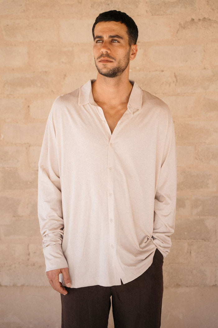 Flow Buttoned Up Shirt Beige