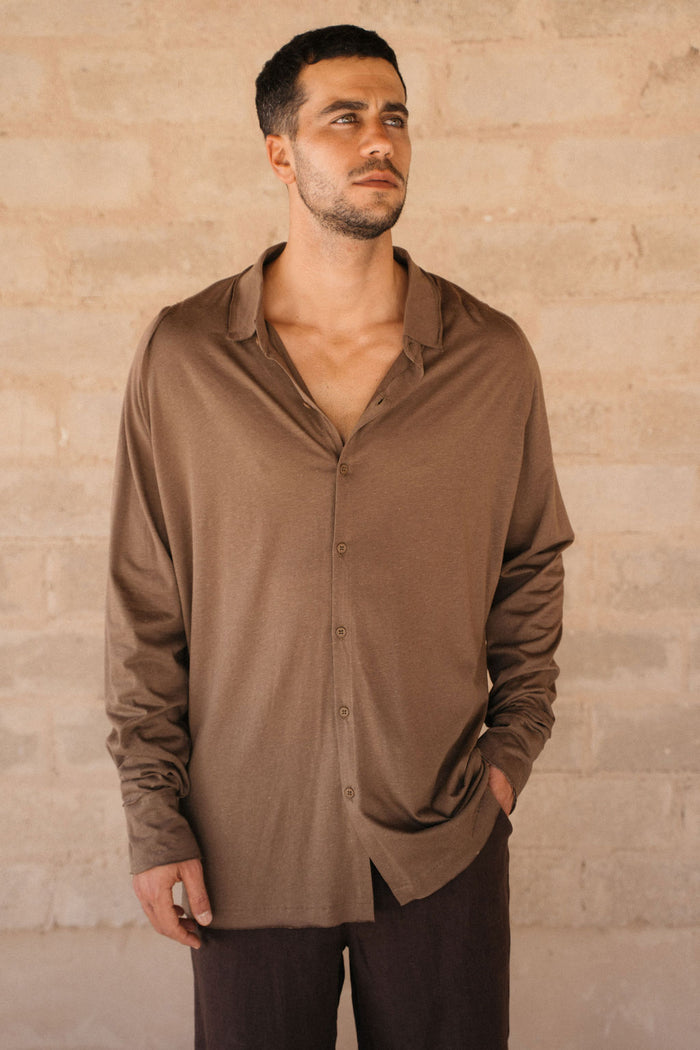 Flow Buttoned Up Shirt Brown