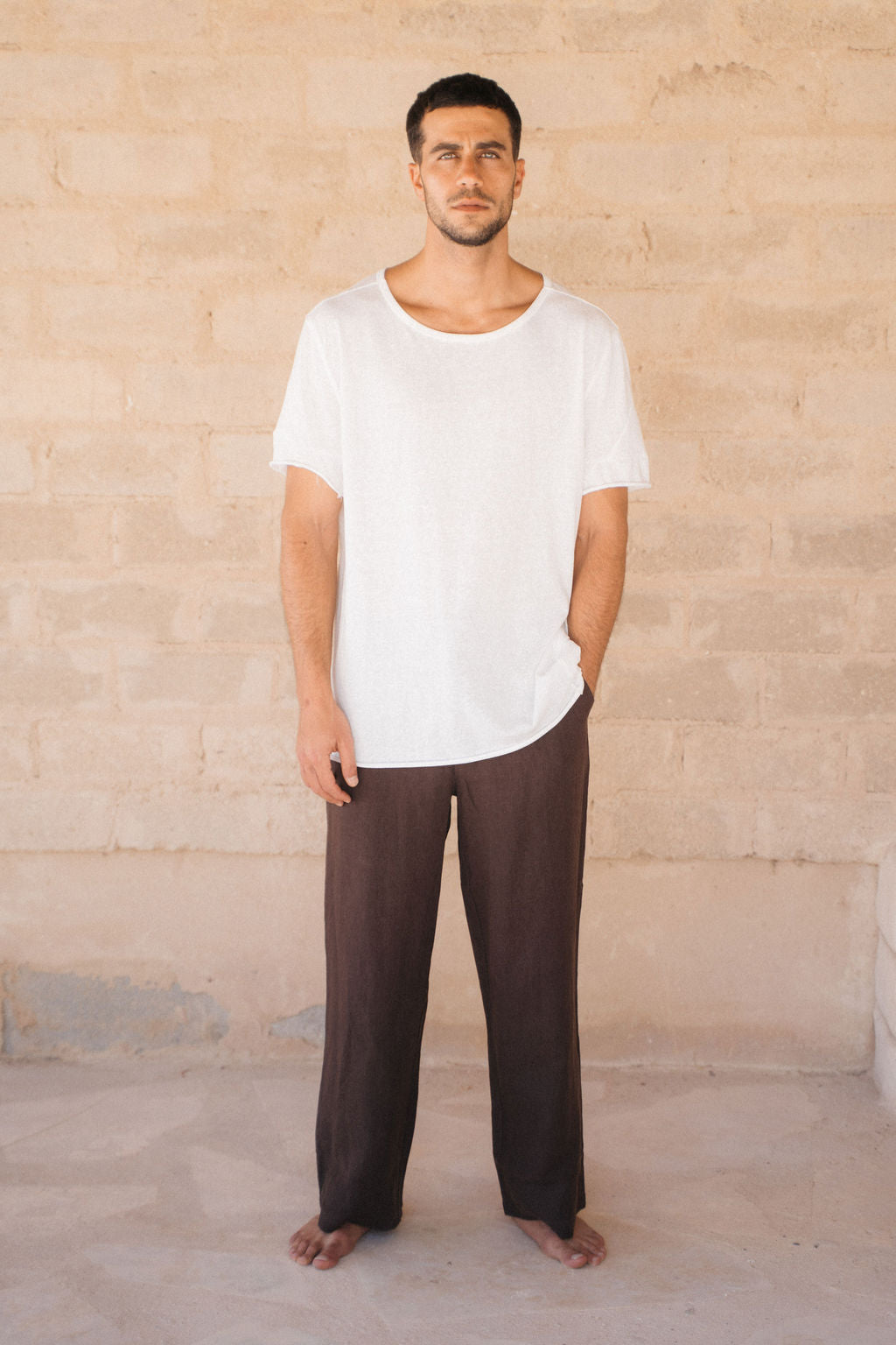 River Wide Leg Pants Brown