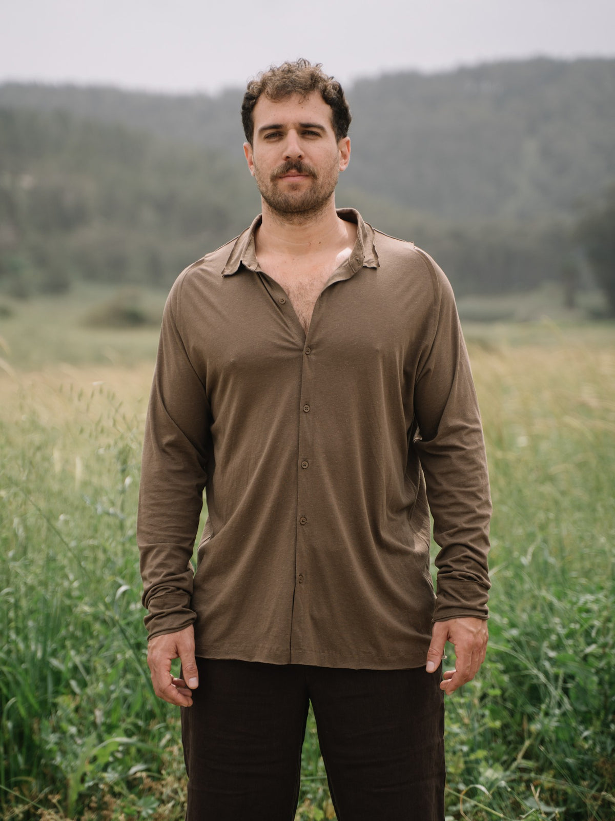 Flow Buttoned Up Shirt Brown